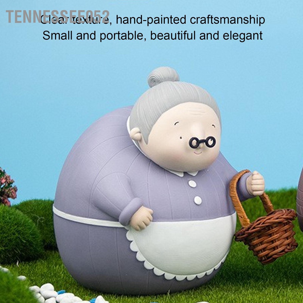 [Hàng Sẵn] Heo Đất Tiết Kiệm Tiền Hình Bà già hoạt hình với giỏ nhỏ dễ thương Trang trí Nhà cho cha mẹ【Tennessee052】