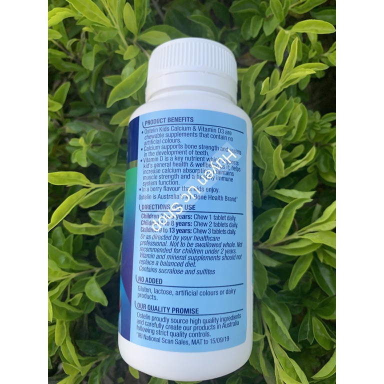 Vitamin D Và Calcium Ostelin Kids Cho Bé Từ 2-13 Tuổi Của Úc, 90 viên