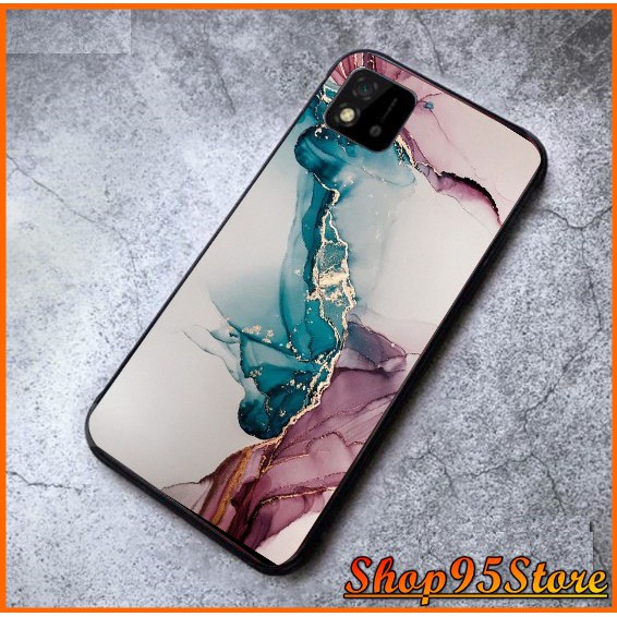 Ốp lưng phủ bóng Realme X2 Realme X2 pro Realme 3 Realme 3 pro Realme C1 Realme C2 C20 C11 C12 C15 họa tiết Vân đá 2