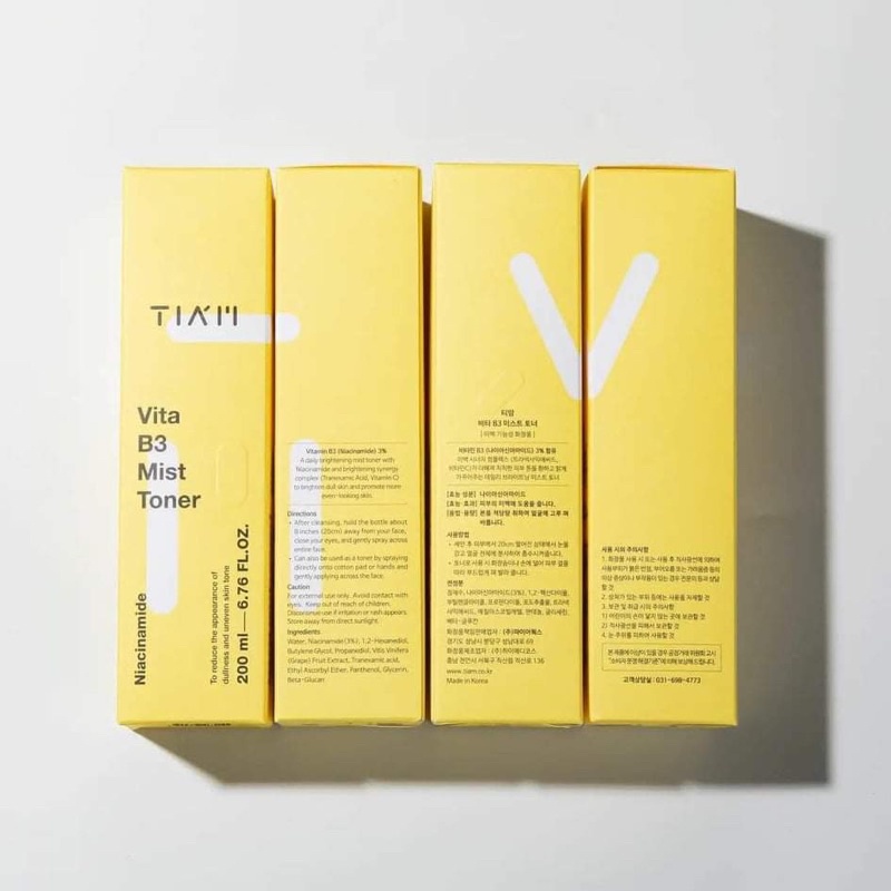 Toner xịt khoáng trắng da TIAM VITA B3 MIST TONER