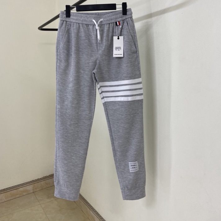 Quần jogger thể thao unisex , quần thom kẻ viên ngang nam bo gấu big size