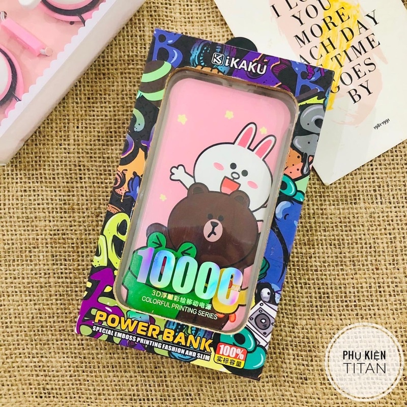 Sạc dự phòng iKaku 10.000mAh, mẫu hình Kute xinh xắn