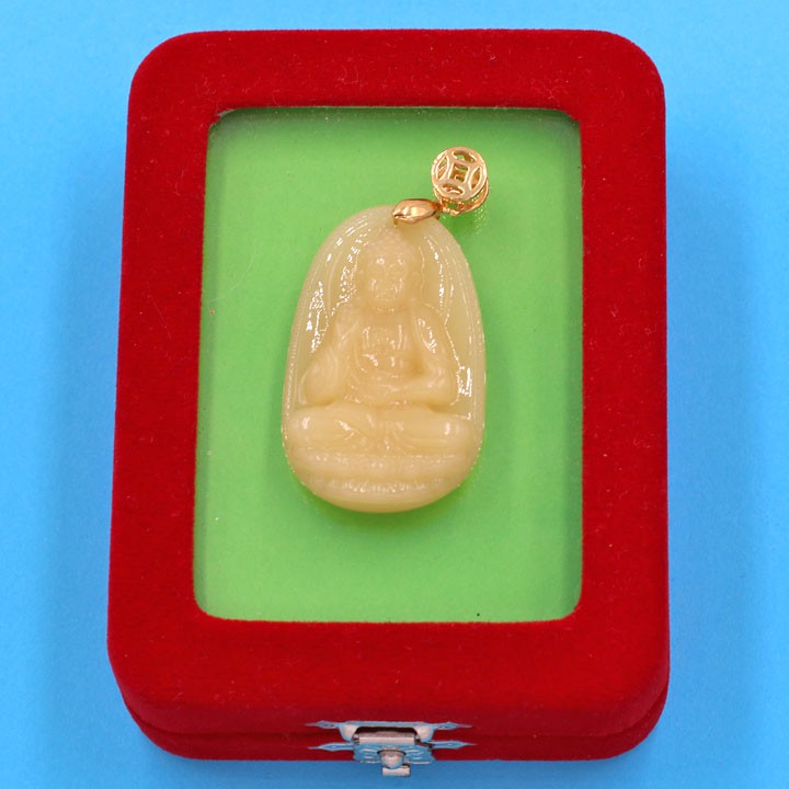 Mặt dây chuyền Phật A Di Đà vàng 3.6 cm MNTVB7 - Phật bản mệnh cho những người tuổi Tuất và tuổi Hợi