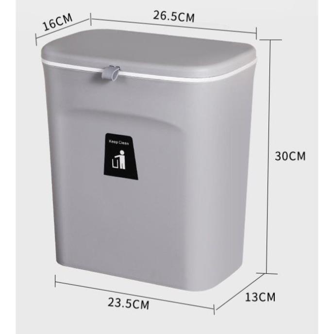 Thùng Rác thông Minh Cài cánh tủ Megahome 9L -Thùng Rác Văn Phòng Hàng Nhựa Việt Nam Cao cấp