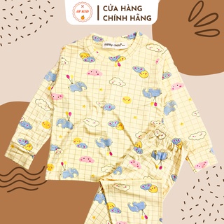 Bộ Thu Đông Cho Bé 💖 Bộ Thun Lạnh  Dài Tay Đám Mây Cho Bé Trai Bé Gái 💖 Thiết kế Cạp Cao Giữ Ấm Tốt Cho Bé Khi Ngủ