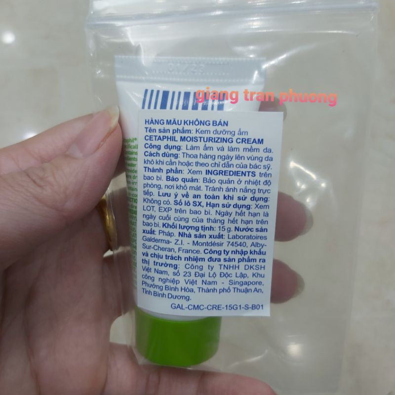 (Mini size) Kem dưỡng ẩm Cetaphil Moisturizing Cream 15g