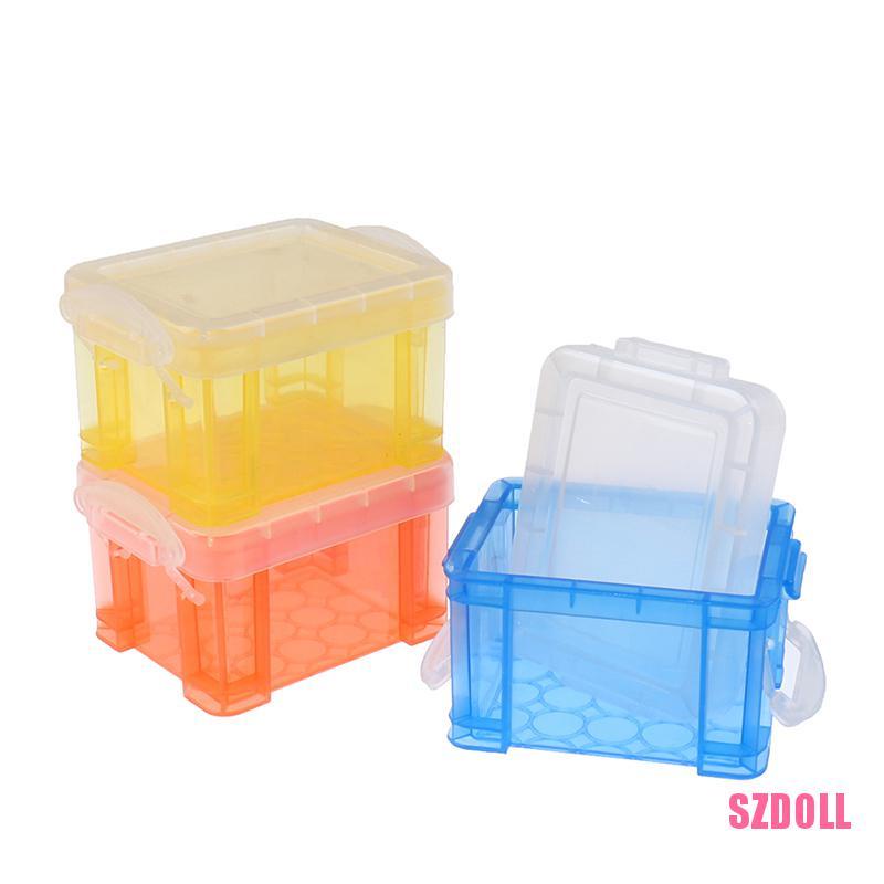 Set 2 Hộp Đựng Đồ Chơi Búp Bê Mini Bằng Nhựa Dễ Thương Cho Bé
