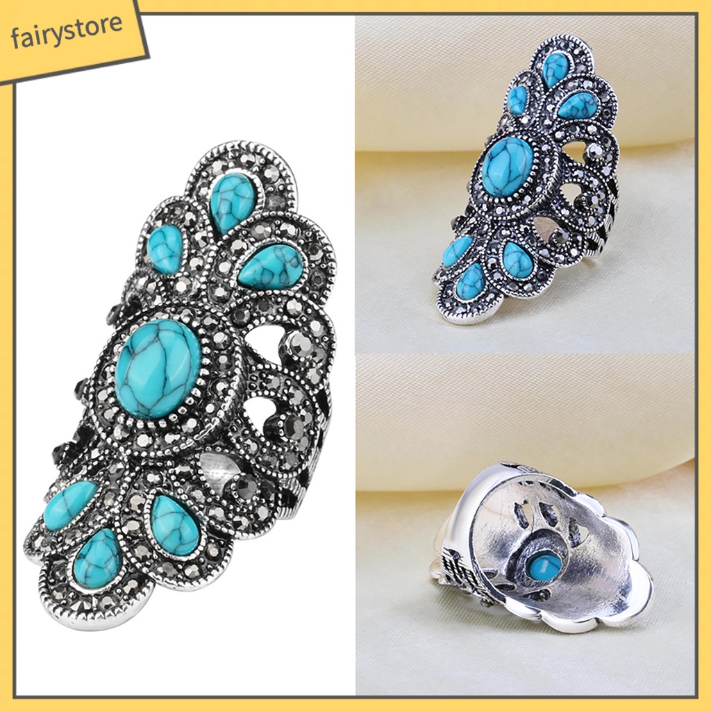 Nhẫn Hợp Kim Đính Đá Phong Cách Cổ Điển Cho Nữ