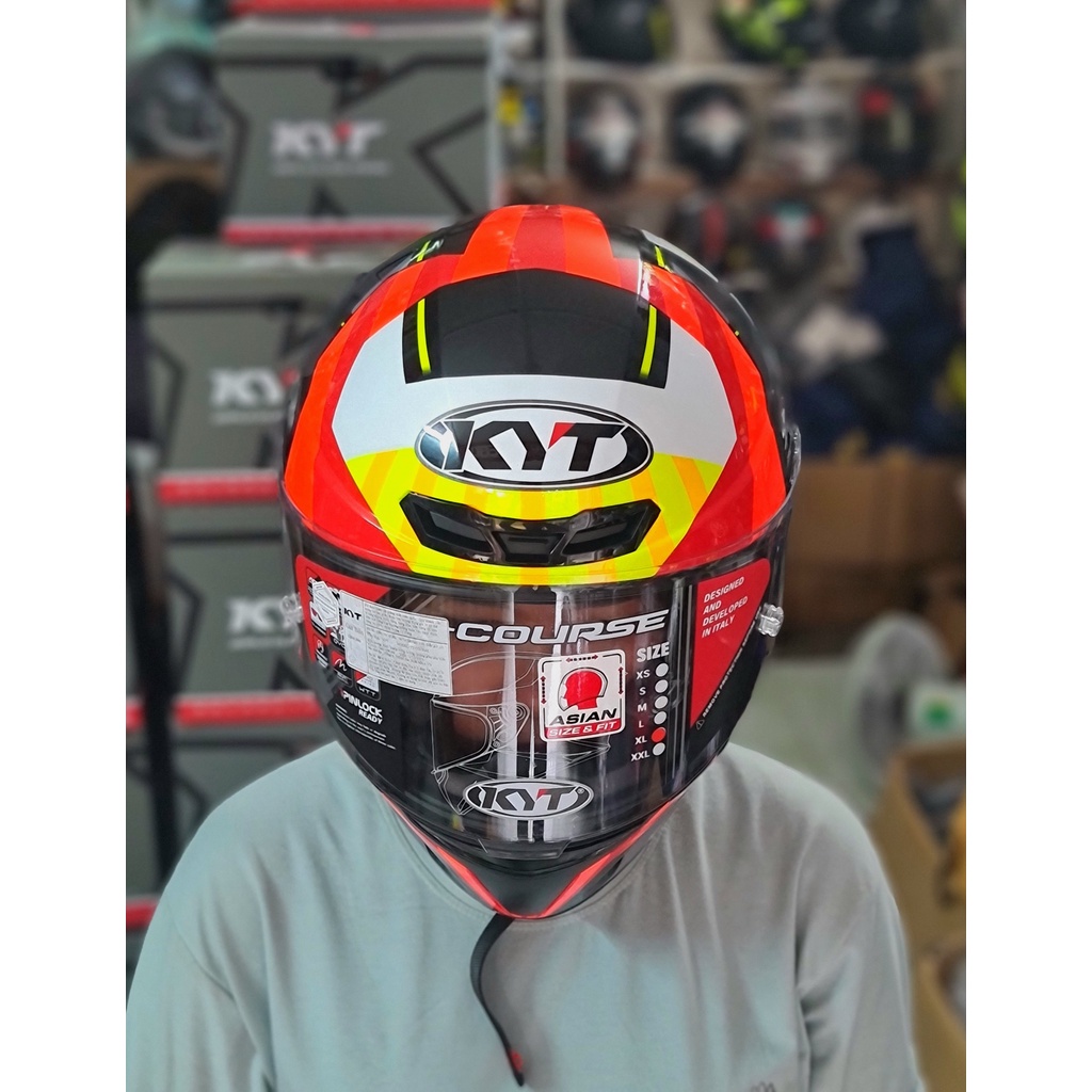 Nón bảo hiểm Fullface cao cấp KYT TT Course tem Jaume Masia chính hãng
