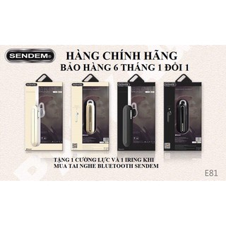 TAI NGHE BLUETOOTH SENDEM CHÍNH HÃNG BẢO HÀNG 6 THÁNG 1 ĐỔI 1