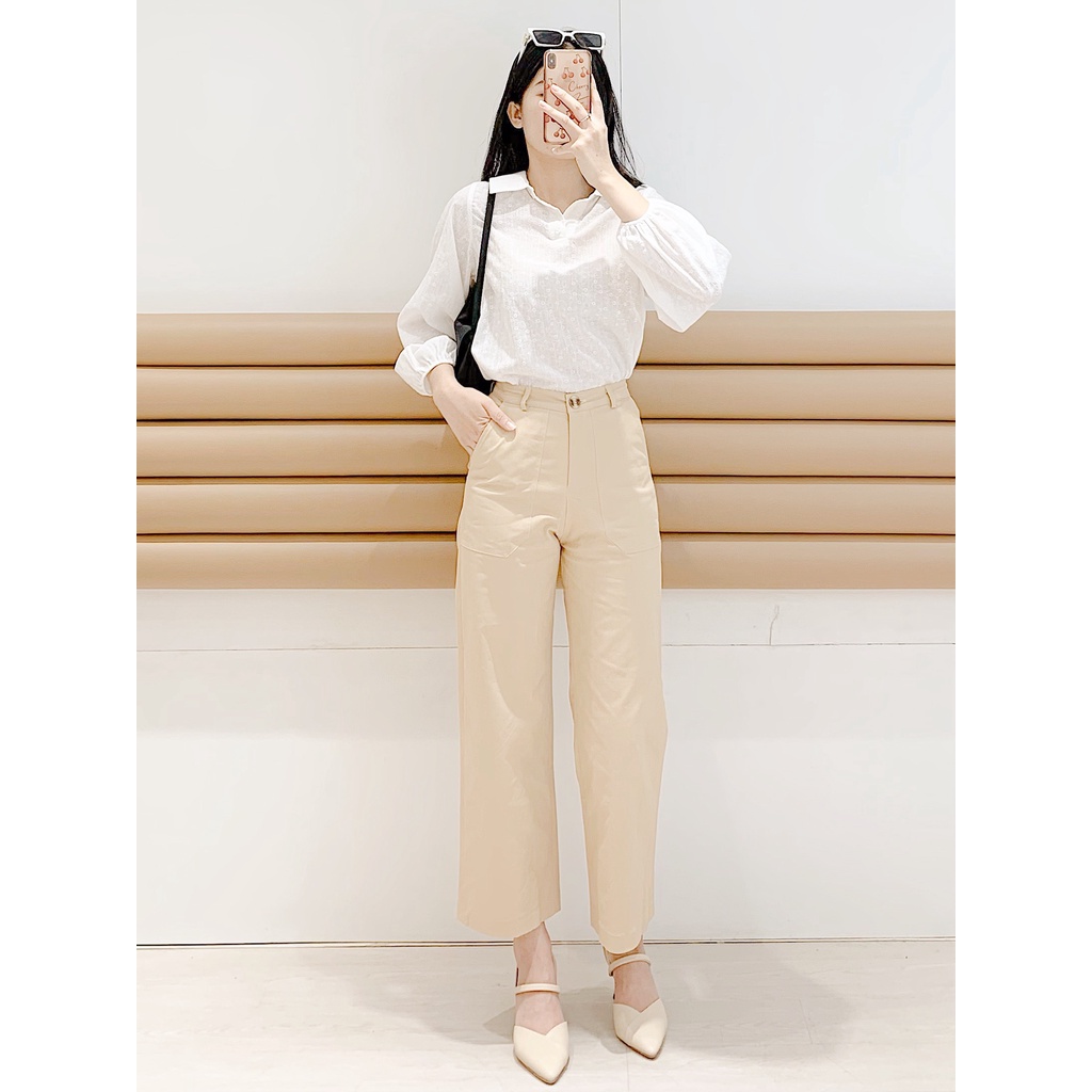 Áo kiểu cổ sơ mi tay dài THE CIU - Kobi Top