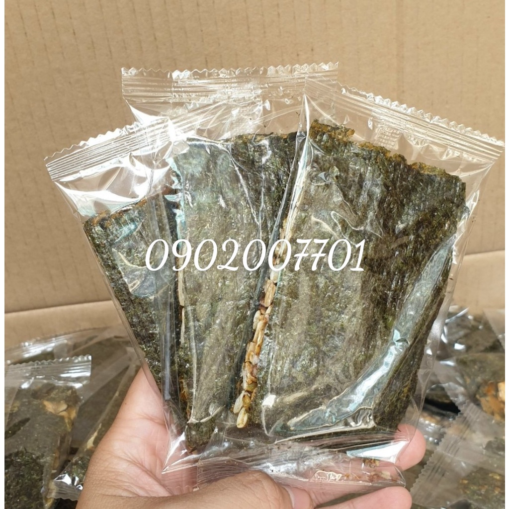 1 Kg Rong biển kẹp hạt dinh dưỡng chà bông  - rong biển sấy kẹp ngũ cốc thơm ngon- tốt cho sức khỏe
