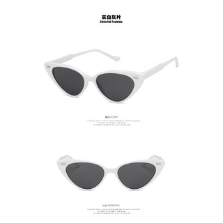 Kính mát nữ mẫu màu trắng mắt mèo hàng quảng châu cao cấp