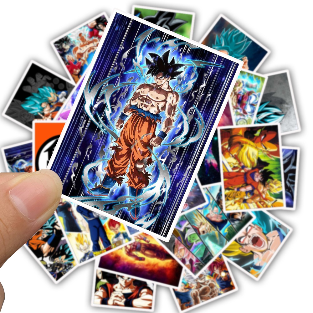 Set 25 Nhãn Dán Trang Trí Hình Nhân Vật Anime Dragon Ball