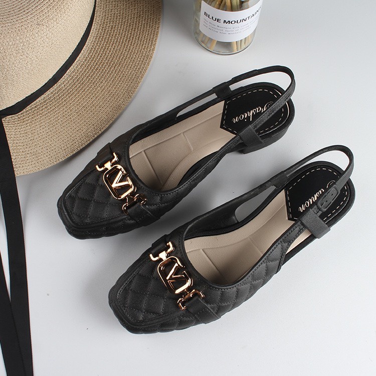 Giày sandal nhựa  RETRO nữ đi mưa phong cách công sở siêu bền