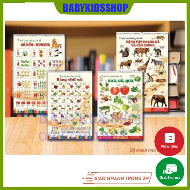 Bộ tranh treo tường về thế giới xung quanh 14 chủ đề cho bé (39k là gồm cả 14 chủ đề)
