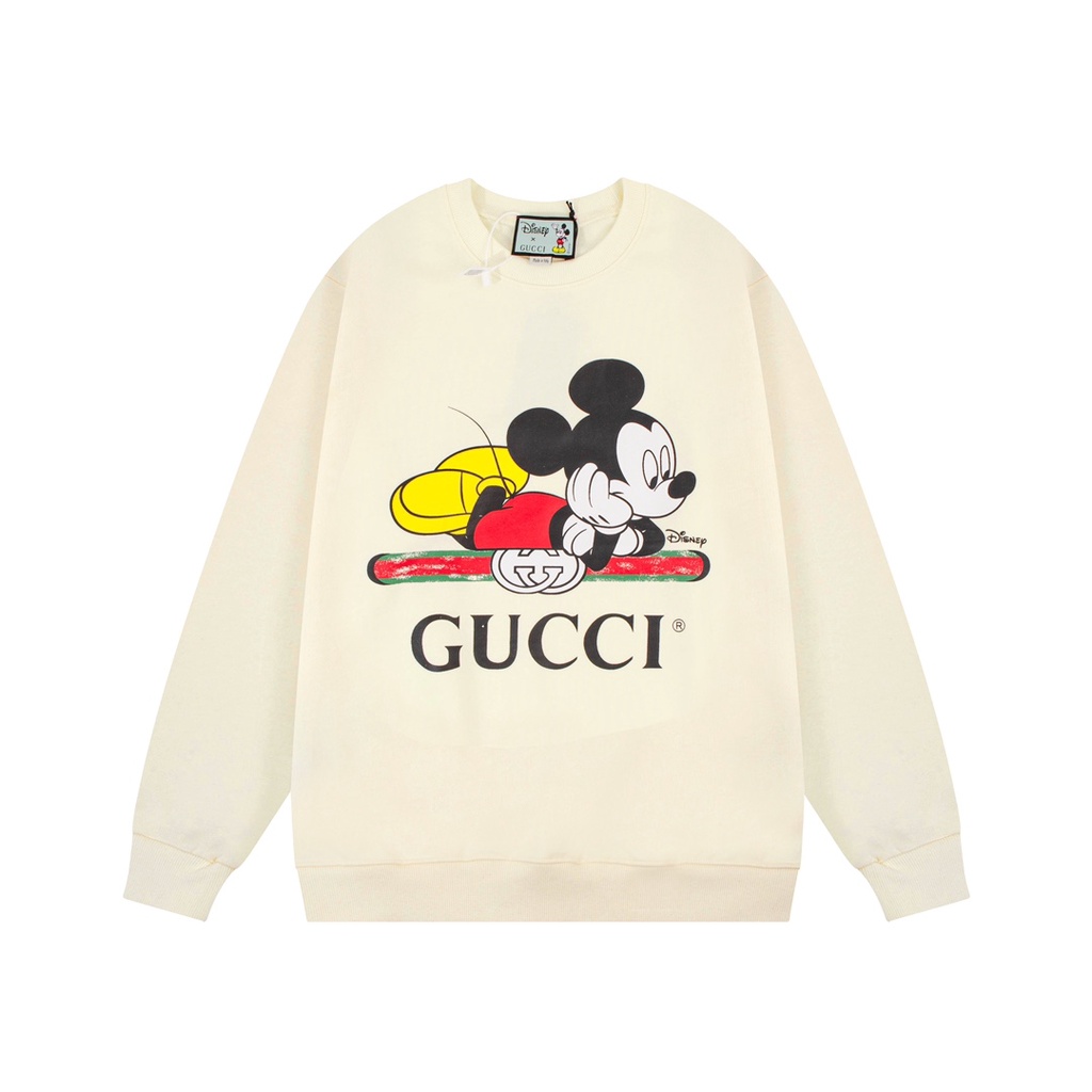 Áo len nỉ nữ dài tay Gucci GC GG hoạ tiết chuột disney trẻ trung