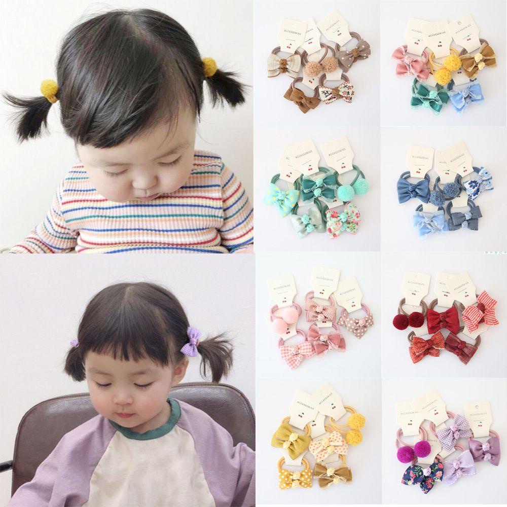 Set 10 Dây Cột Tóc Hoa Co Giãn Thời Trang Cho Bé Gái