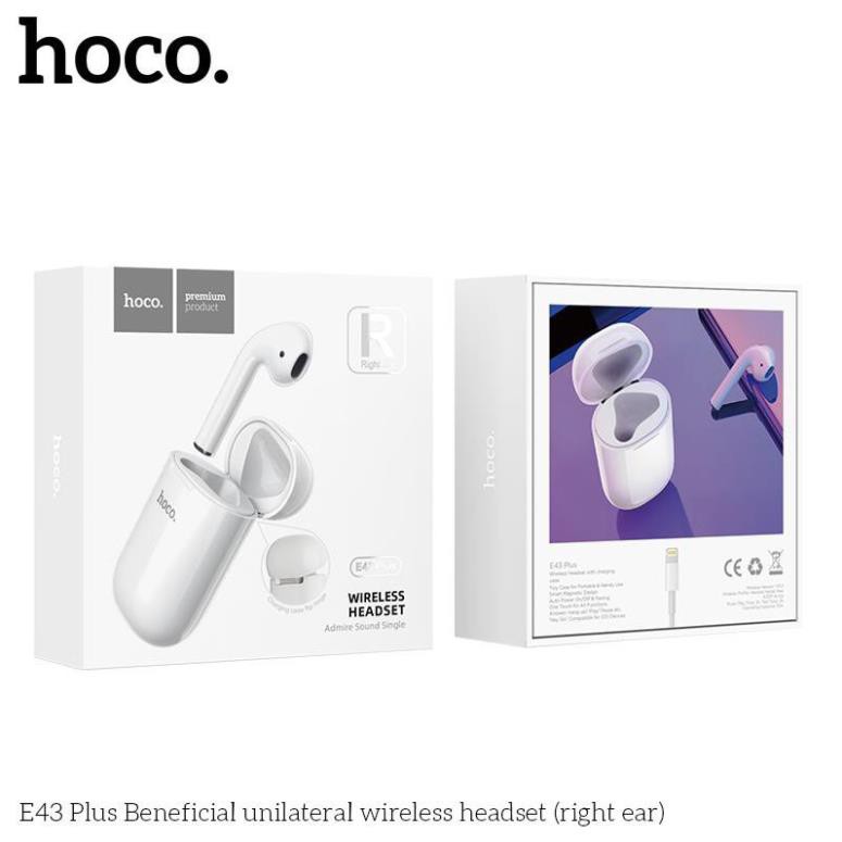 Tai Nghe Bluetooth Mini Hoco E43 Plus V5.0 Kiểu Dáng Earpod - BH 1 Năm