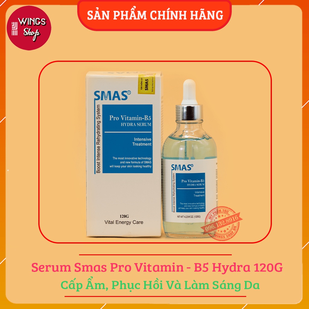 Serum Cấp Ẩm, Phục Hồi Và Làm Sáng Da Smas Pro Vitamin - B5 Hydra 120G | Wings Shop