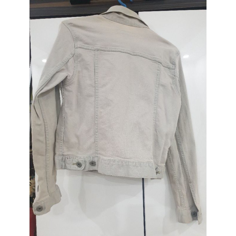 Thanh lý áo khoác bò jeans trắng Uniqlo  Uni Auth Authentic chính hãng size S