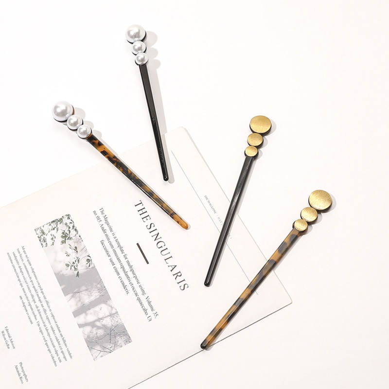 Trâm Cài Tóc Dài Bằng Nhựa Kiểu Dáng Đơn Giản Cho Nữ