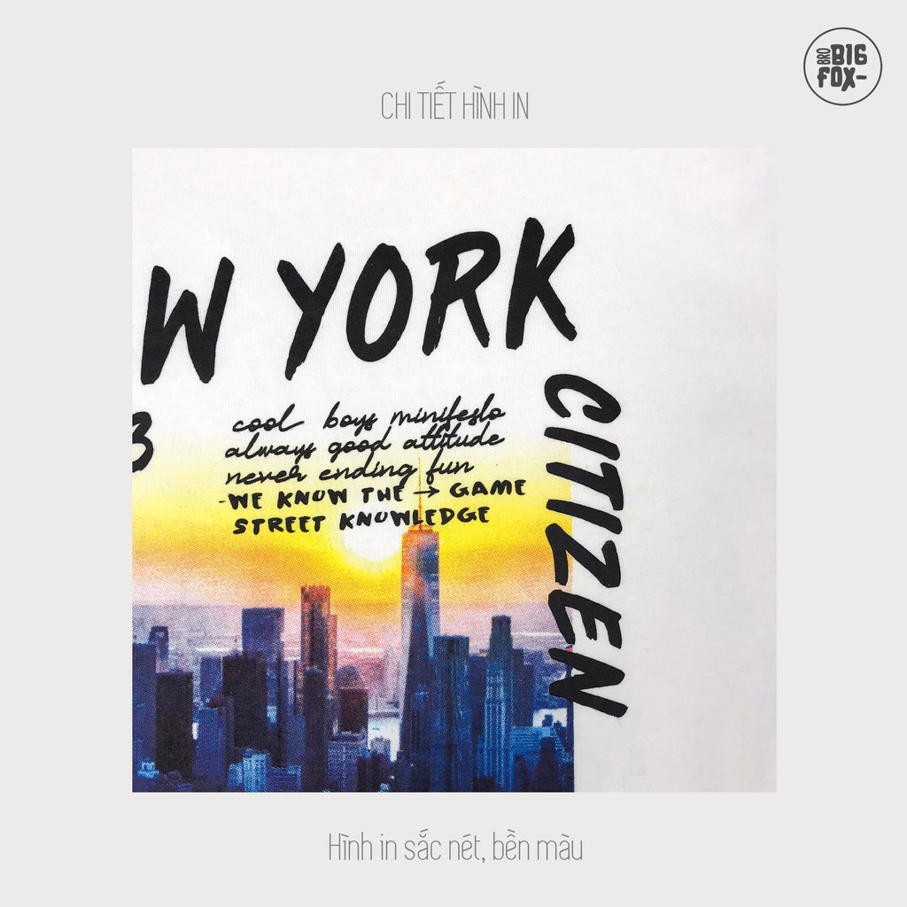 [MÃ BIGFBIF10 GIẢM 10K] Áo Bé Trai Size Đại Bigfox, Áo Thun Trẻ Em Newyork Dictric212 12-15, Chất Cotton