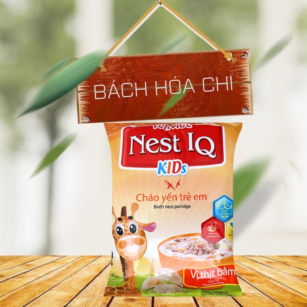 Lốc 5 gói Cháo yến trẻ em Yến Việt Nest IQ Kids thịt bằm gói 50g