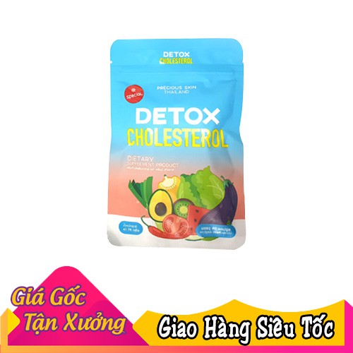 Viên Khử Mỡ Detox Cholesterol Gói 60 Viên Thái Lan Chính Hãng