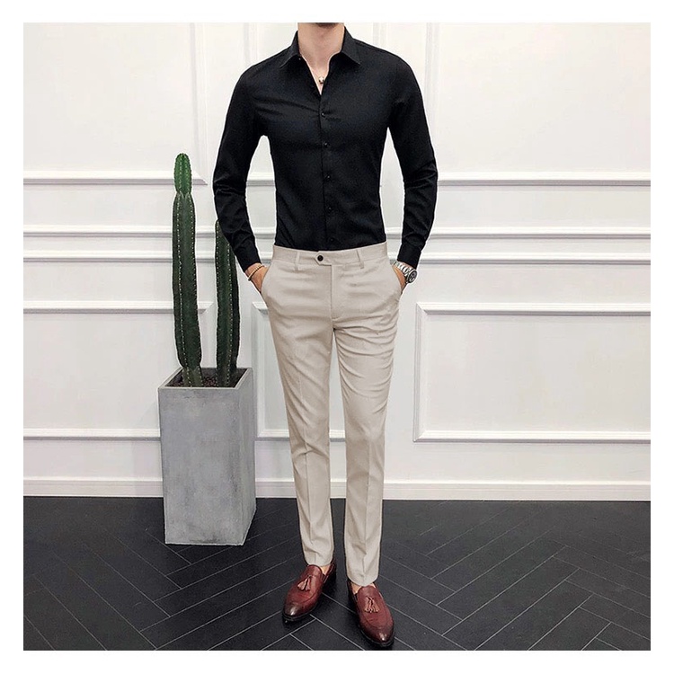 Áo Sơ Mi Nam Hàn Quốc Cao Cấp: Mềm, Mịn, Mát - Đủ Màu Đủ Size cho các Soái Ca phối đồ. | BigBuy360 - bigbuy360.vn