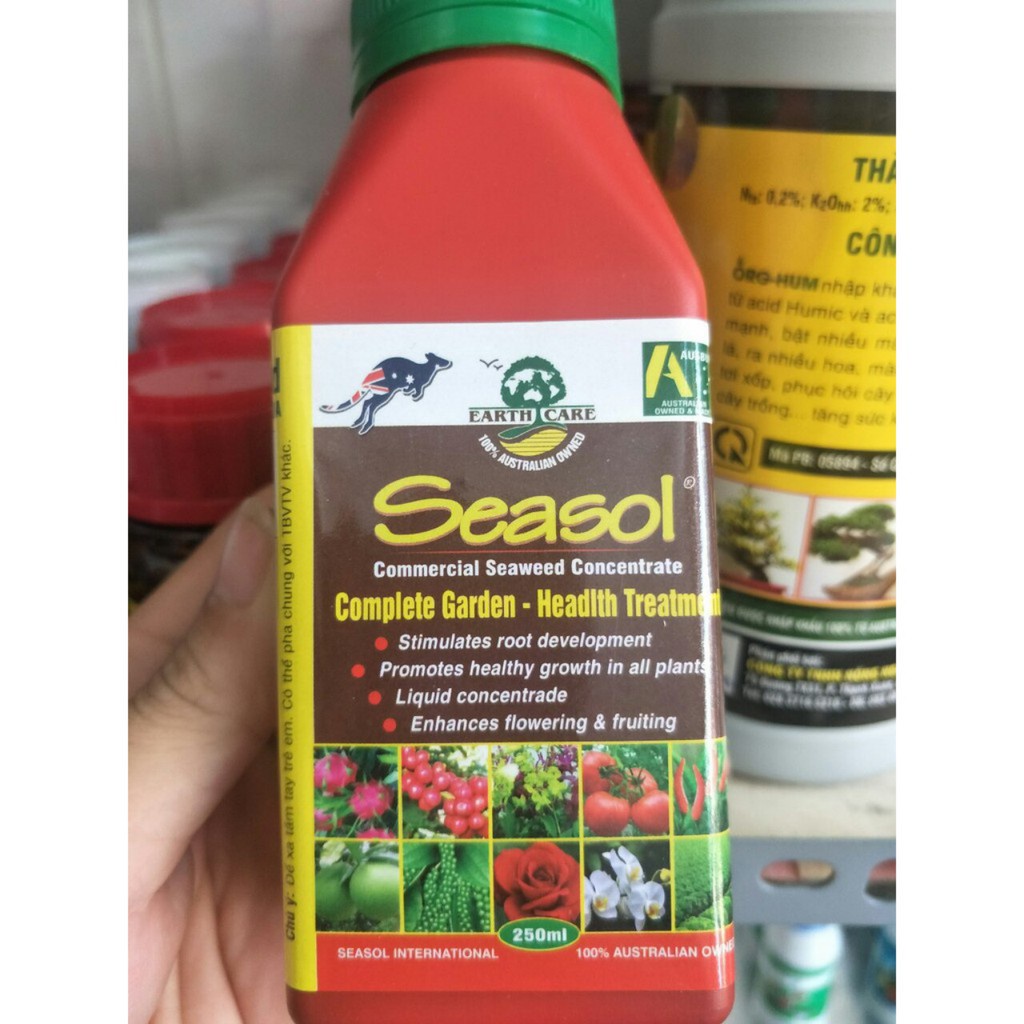 Phân Bón Lá Hữu Cơ SEASOL - Chiết xuất từ tảo bẹ nâu của Úc - Siêu ra rễ - ra hoa chai 250ml