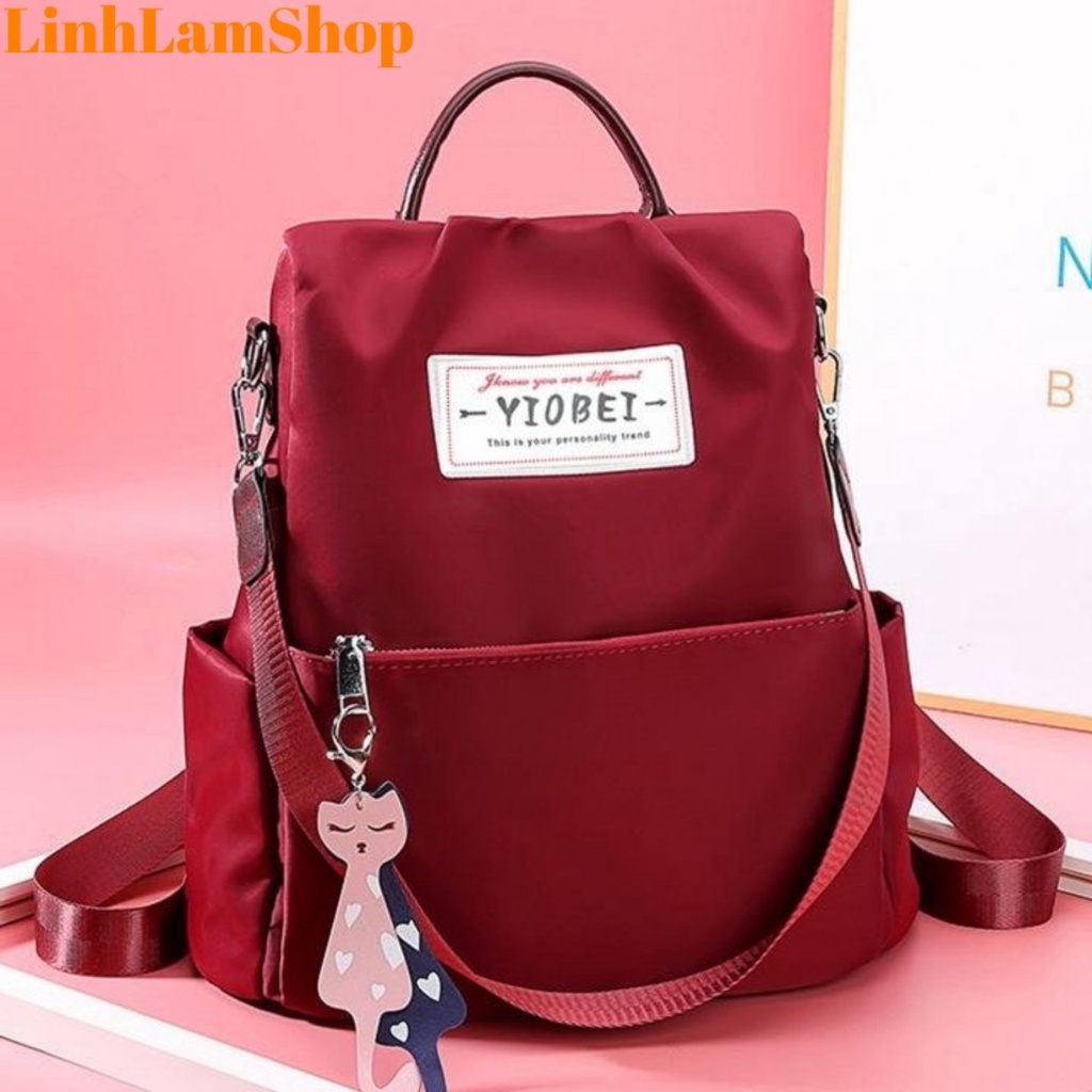 BALO NỮ THỜI TRANG HÀN QUỐC VẢI DÙ YL0005 KIỂU DÁNG THỜI TRANG SÀNH ĐIỆU (tặng kèm móc khóa mèo dễ thương)