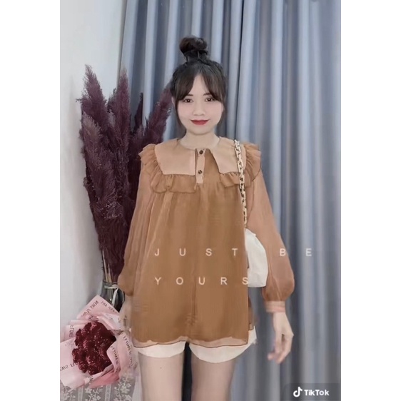 Áo kiểu bánh bèo tiểu thư