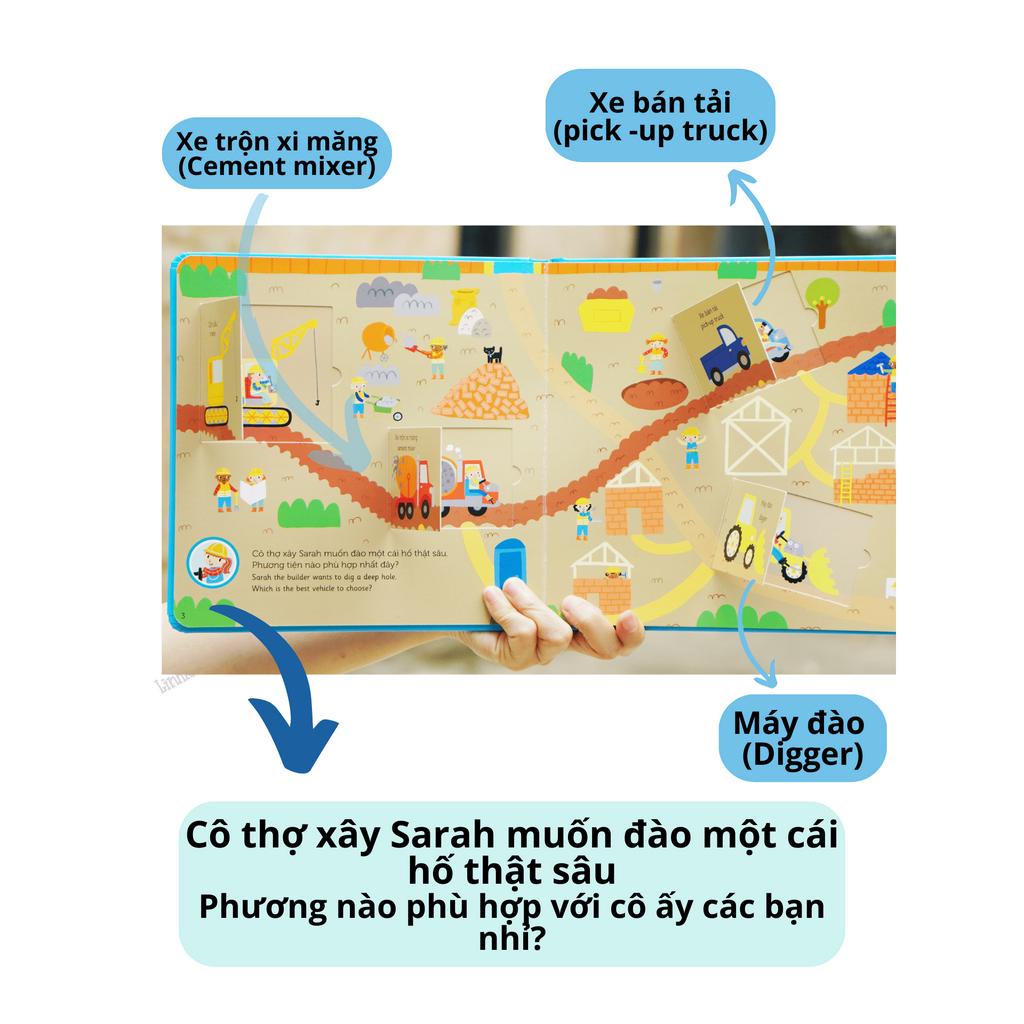 Sách Lift The Flap - Lật Mở Khám Phá Song Ngữ Cho Bé - Chúng Tôi Là Siêu Nhân Cứu Hộ và Lớn Lên Bé Làm Gì
