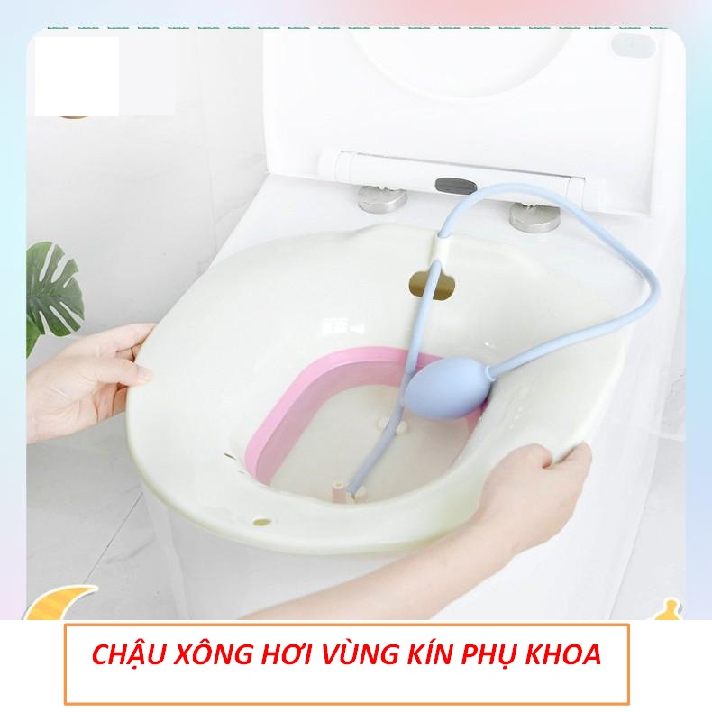 PUKASILK Chậu xông hơi phụ nữ,chậu xông vệ sinh phụ khoa,chậu xông thảo dược