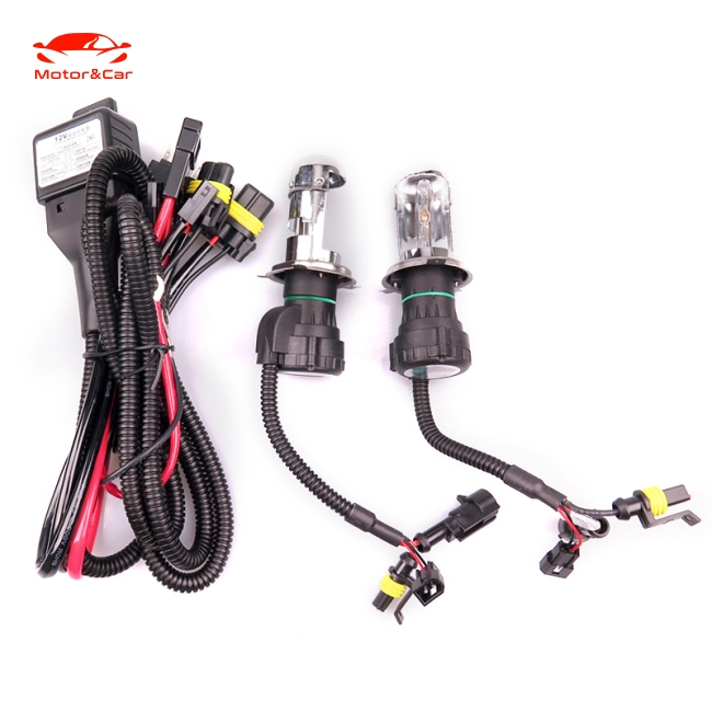 Set 2 bộ đèn pha 55W H4 HID Bi-Xenon 3000-12000K cho xe ô tô