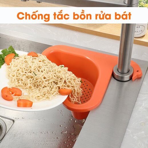 Khay lọc rác thiên nga bồn rửa bát gọn gàng tiện ích,Khay lọc rác gắn bồn rửa chén hình tam giác_MC888