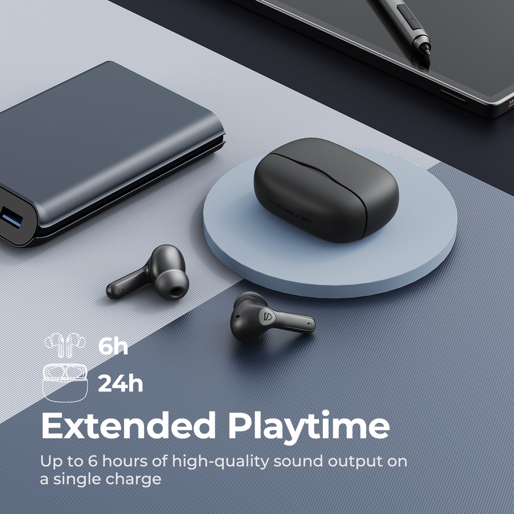 Tai nghe nhét tai SOUNDPEATS air3 pro kết nối bluetooth v5.2 qcc3046 chống ồn thiết kế độc đáo