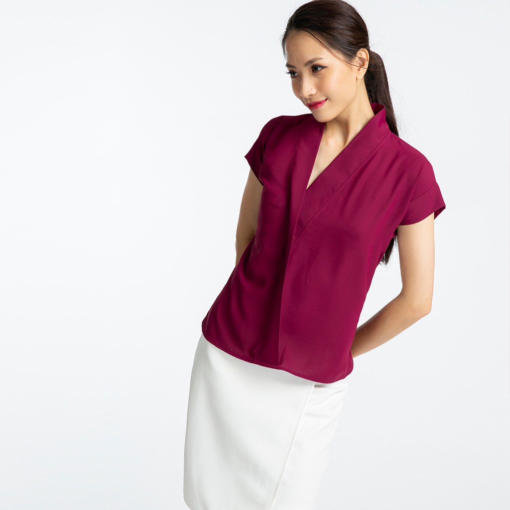 Áo Cổ V Hity TOP109 (Đỏ Auburn)