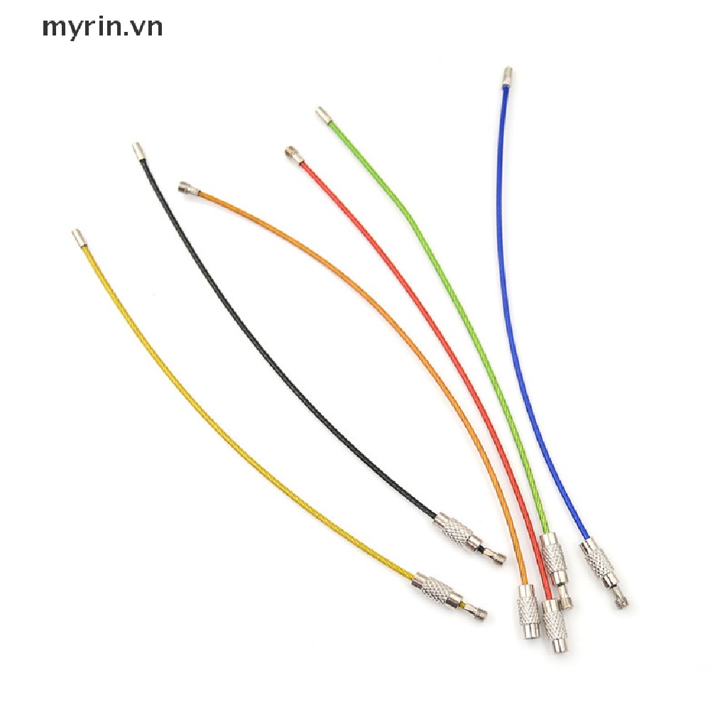 Bộ 10 Móc Khóa Dây Cáp Máy Bay myrin Bằng Thép Không Gỉ