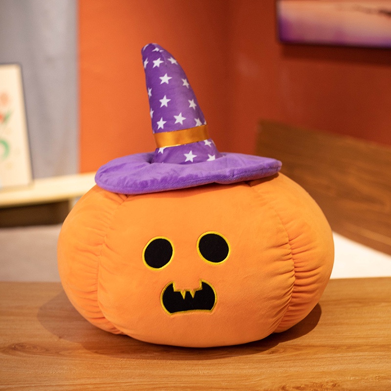 Gối Nhồi Bông Hình Quả Bí Ngô Halloween Vui Nhộn 35CM