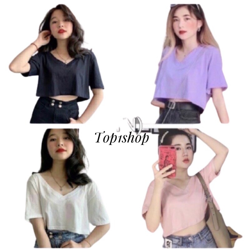 (SALE) Áo Croptop Cổ Tim siêu hót.