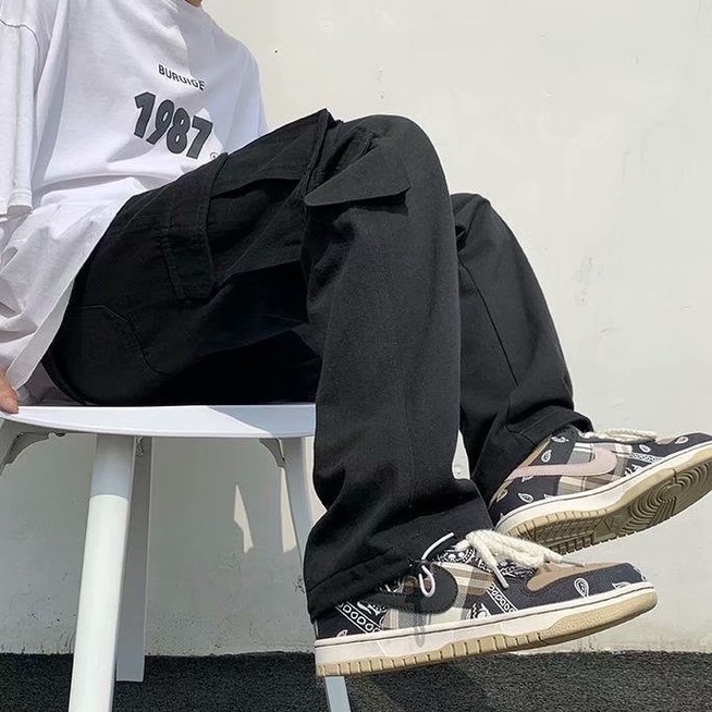 Quần Yếm Dáng Rộng quần túi hộp nam Phong Cách Hàn Quốc quần túi hộp nữ Thời Trang Mới cargo pants Nam Nữ | BigBuy360 - bigbuy360.vn