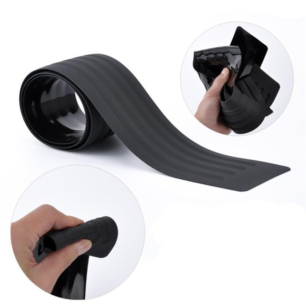 90cm*8cm Miếng Dán Cao Su Bảo Vệ Cản Sau Xe Hơi Chống Trầy Xước Màu Đen Thông Dụng