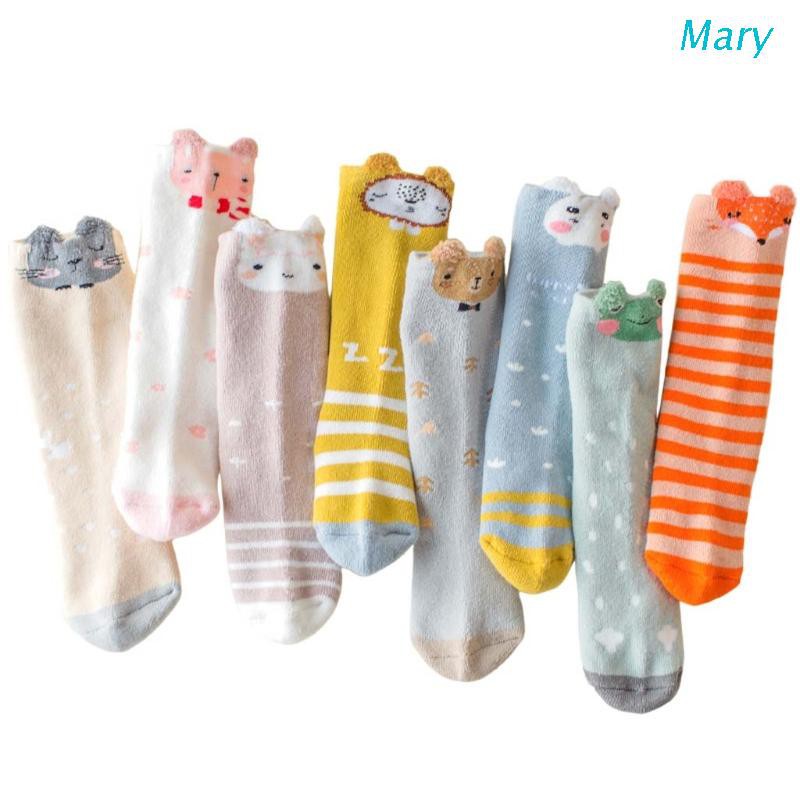 Set 3 Đôi Tất Cổ Cao Hình Thú Đáng Yêu Cho Bé