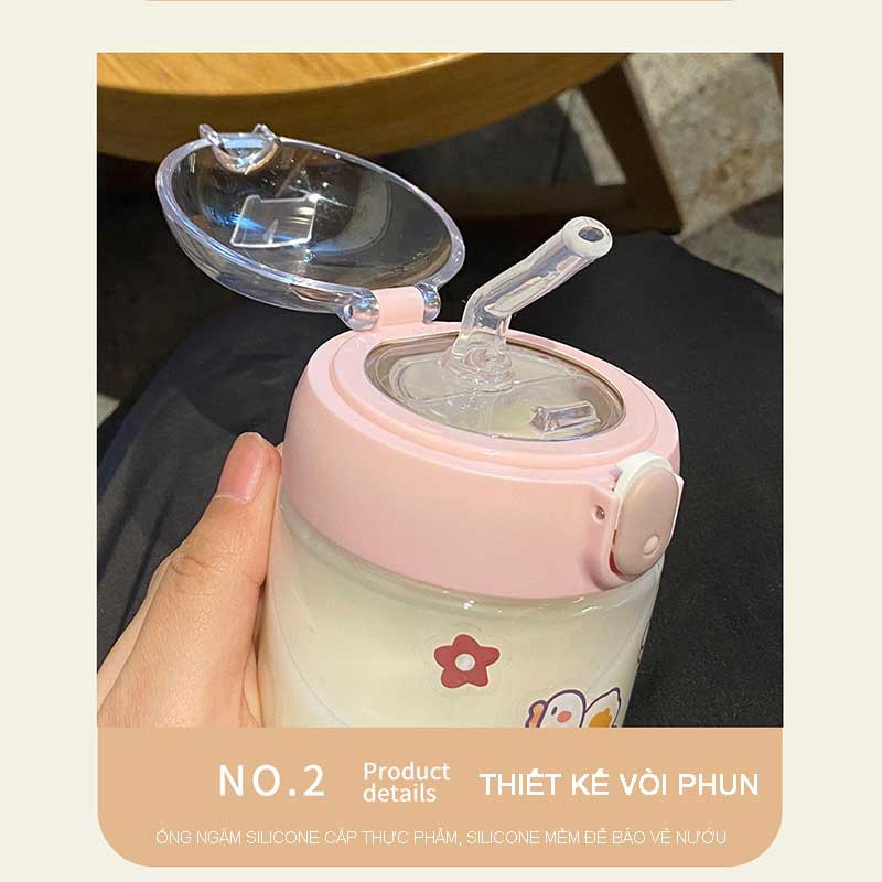 W&G  Eo cốc ống hút cốc nhựa cốc nước-500ML | BigBuy360 - bigbuy360.vn