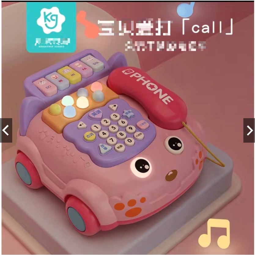 Đồ chơi Điện thoại để bàn hình xe đồ chơi HDY có nhạc và đèn cho bé