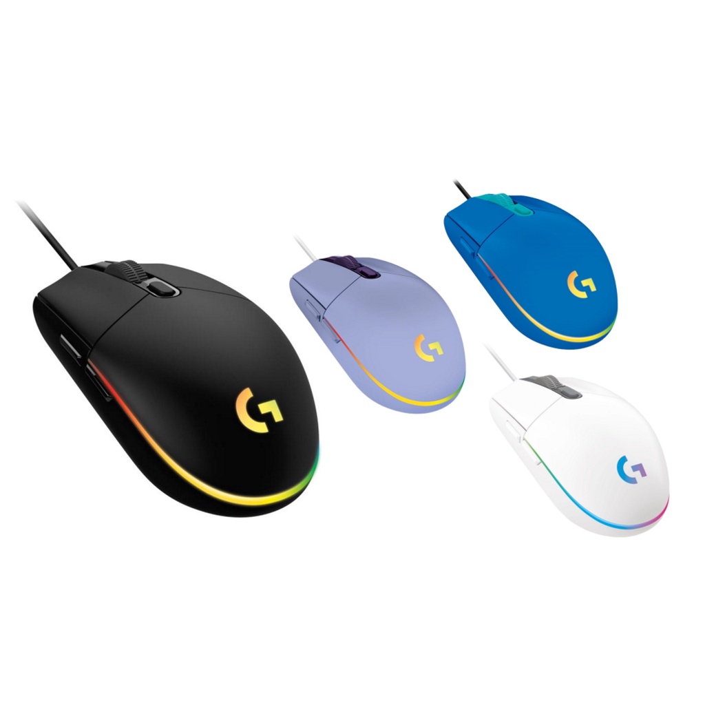 Chuột game có dây Logitech G203 Lightsync - Tùy chỉnh RGB, 6 nút lập trình, nhẹ - Bảo hành 24 tháng