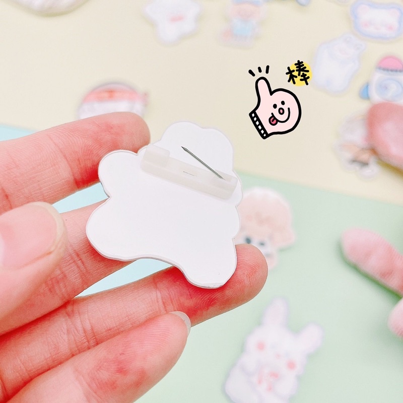 Ghim cài - pin cài trang trí stick, huy hiệu trang trí balo, áo phụ kiện trang trí dễ thương
