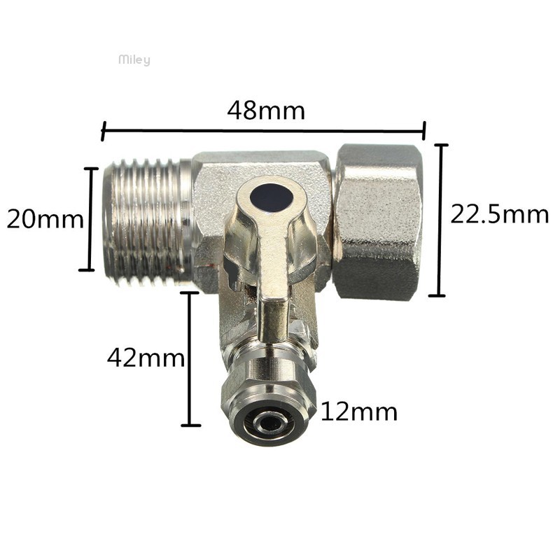 Van khóa nước 1 / 2 ' ' sang 1 / 4 ' ' có công tắc khóa